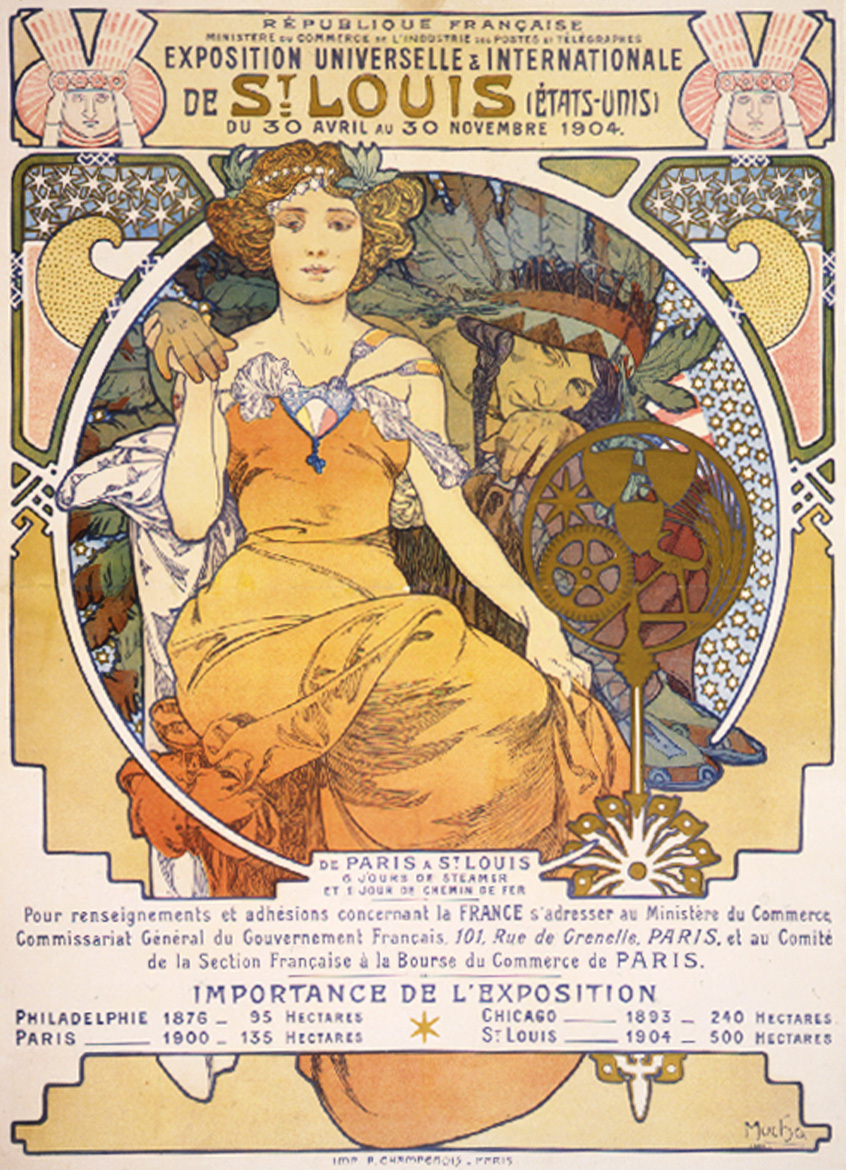 Art nouveau poster of the 1904 St Louis International Exposition