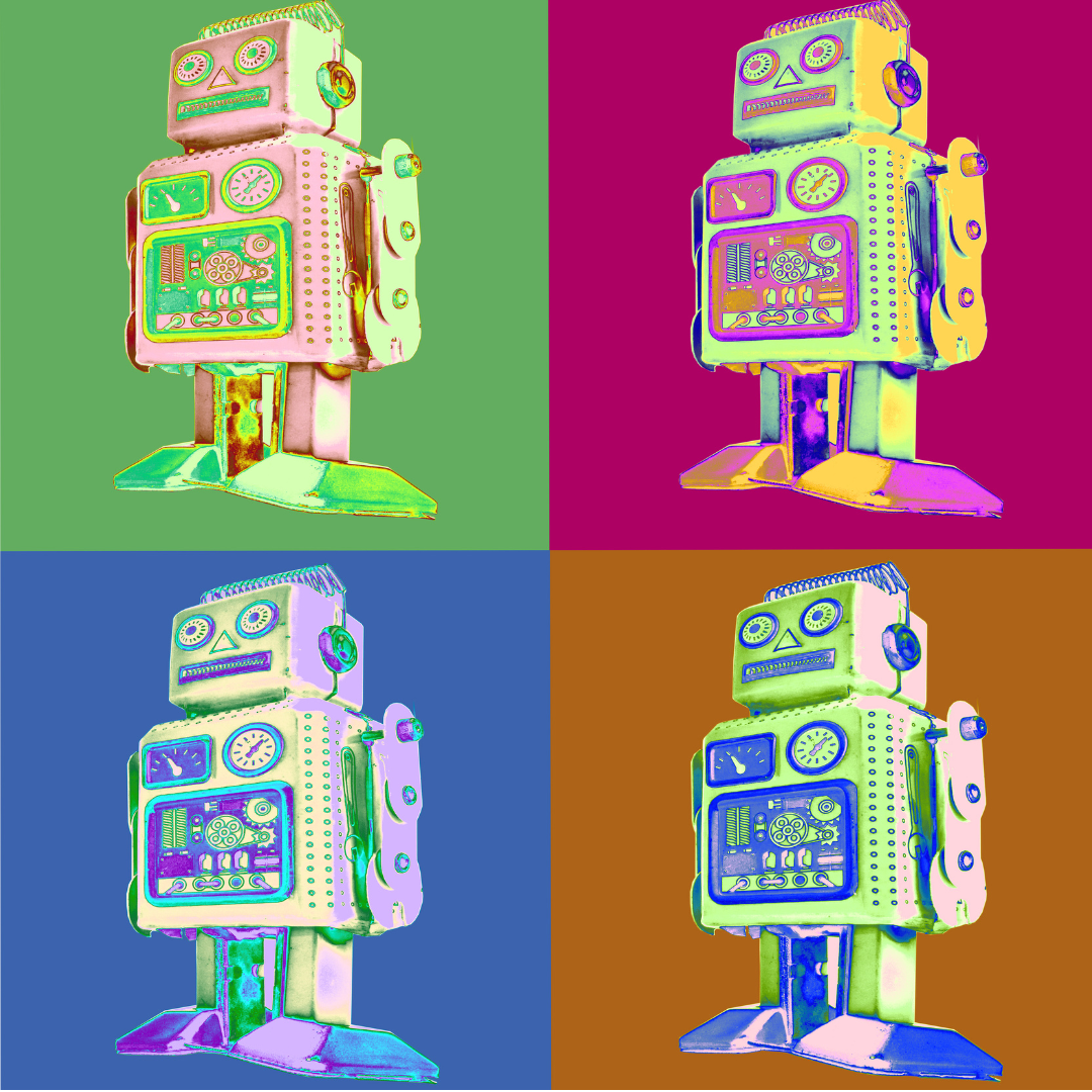 Pop Art Poster of Robots